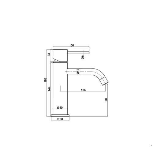 Vòi trộn lavabo Retro 90 Hafele 589.15.270