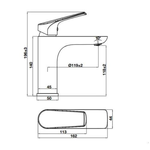 Vòi trộn lavabo Vigor II 118 Hafele 589.15.182