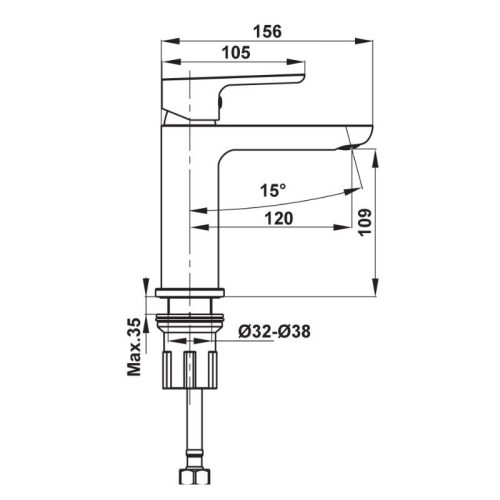 Vòi trộn Uni 100 Hafele 495.61.129