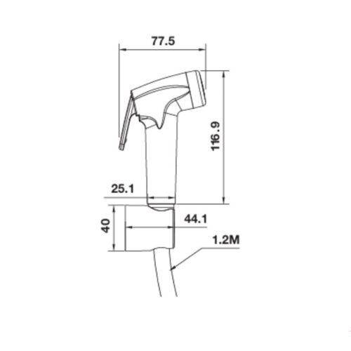 Vòi xịt vệ sinh Chiba Hafele 589.34.922