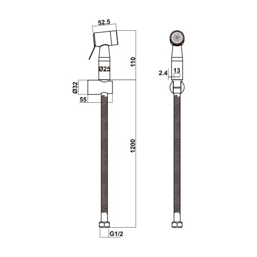 Vòi xịt vệ sinh Hafele 485.95.097