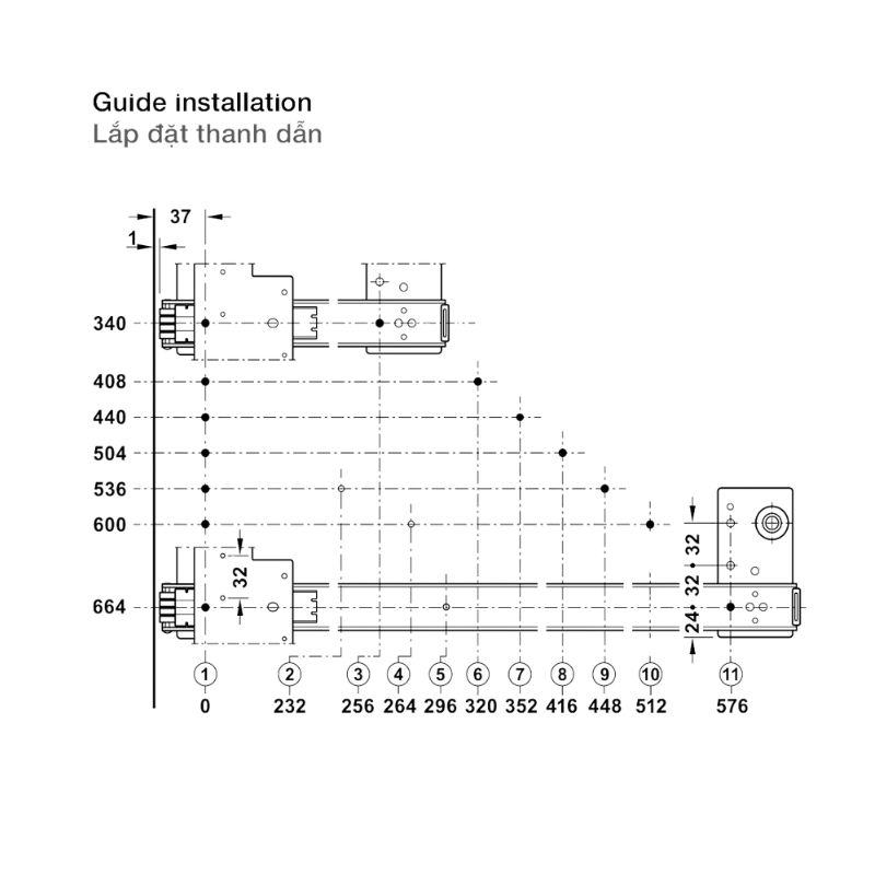 Lắp đặt phụ kiện cửa trượt Slido F-Park71 16B Hafele 408.25.008 Lắp đặt phụ kiện cửa trượt Slido F-Park71 16B Hafele 408.25.008