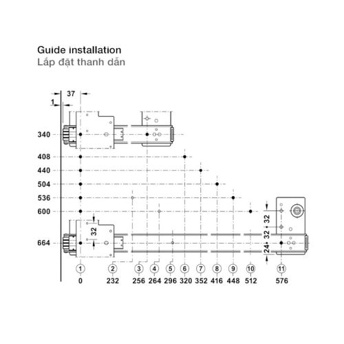 Phụ kiện cửa trượt Slido F-Park71 16B Hafele 408.25.013 5 Lắp đặt phụ kiện cửa trượt Slido F-Park71 16B Hafele 408.25.013
