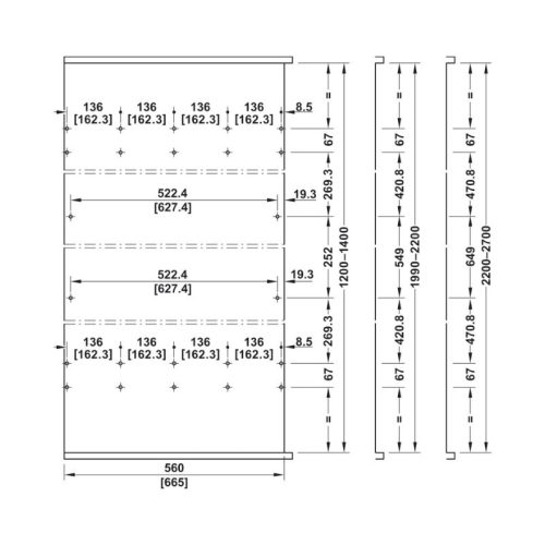 Cửa trượt xoay Slido F-Park72 50A Hafele 408.45.027 4 Mẫu khoan cửa trượt xoay Slido F-Park72 50A Hafele 408.45.027