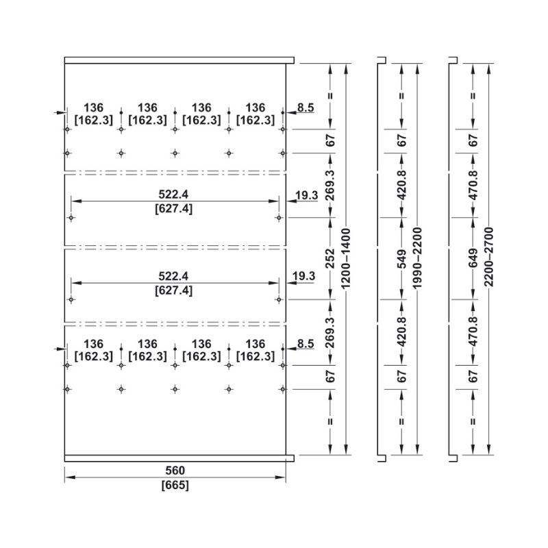 Mẫu khoan cửa trượt xoay Slido F-Park72 50A Hafele 408.45.027 Mẫu khoan cửa trượt xoay Slido F-Park72 50A Hafele 408.45.027