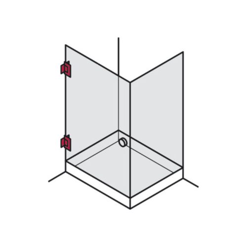 Mô tả bản lề kính - tường Nickel mờ Hafele 981.51.009