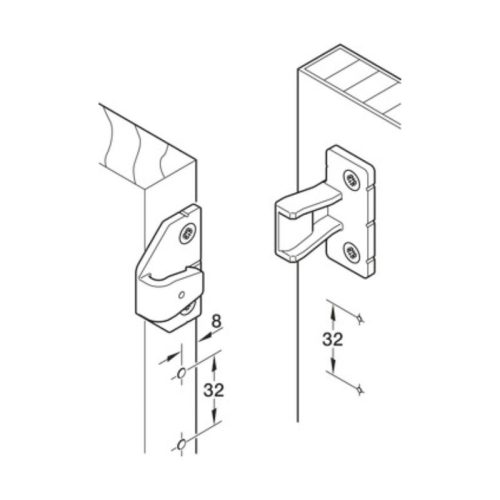 Mô tả Bas treo Pacofix PF Hafele 262.50.358