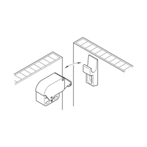 Mô tả chặn cửa Mini-Latch Hafele 245.54.701