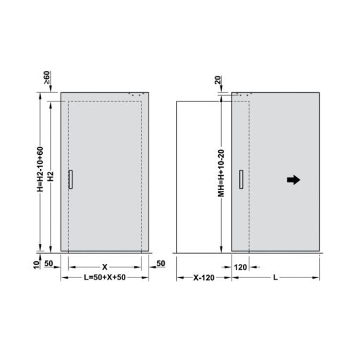 Mô tả phụ kiện cửa trượt Slido Design 80-M Hafele 940.59.008