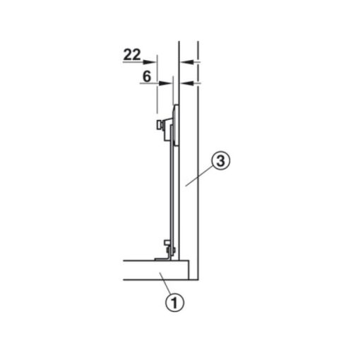 Mô tả tay đẩy Flap 160mm Hafele 365.75.726