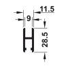 Thanh cố định bánh xe trượt Hafele 415.12.605 2 Thanh cố định bánh xe trượt Hafele 415.12.605