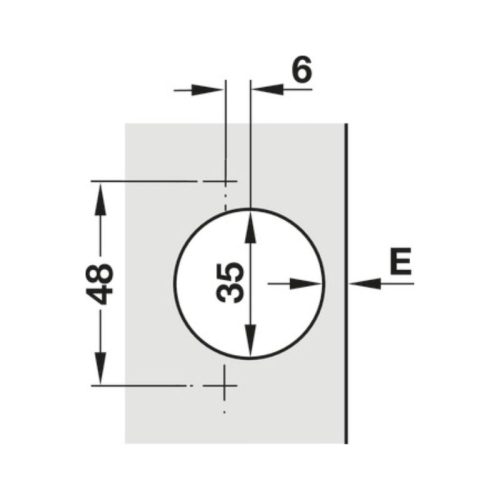 Thông số bản lề âm dùng cho cửa gỗ Hafele 329.17.600