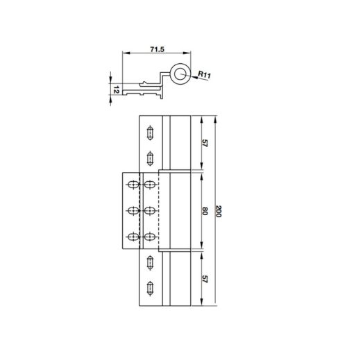 Thông số bản lề cánh - cánh Hafele 926.98.751
