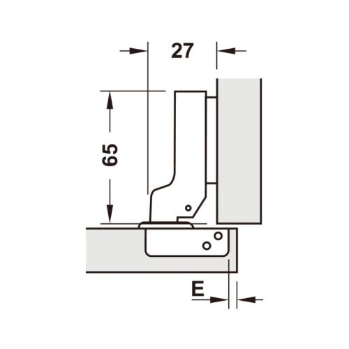Thông số bản lề đá Metalla 120 Hafele 311.04.491