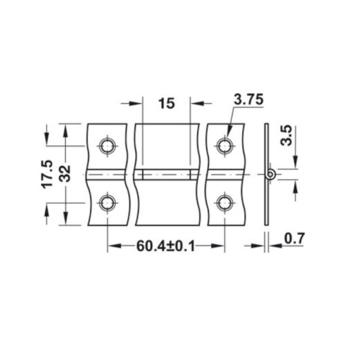 Thông số bản lề đàn Piano Hafele 351.04.038