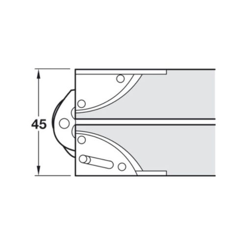 Thông số bản lề gập cho bàn Hafele 341.30.546