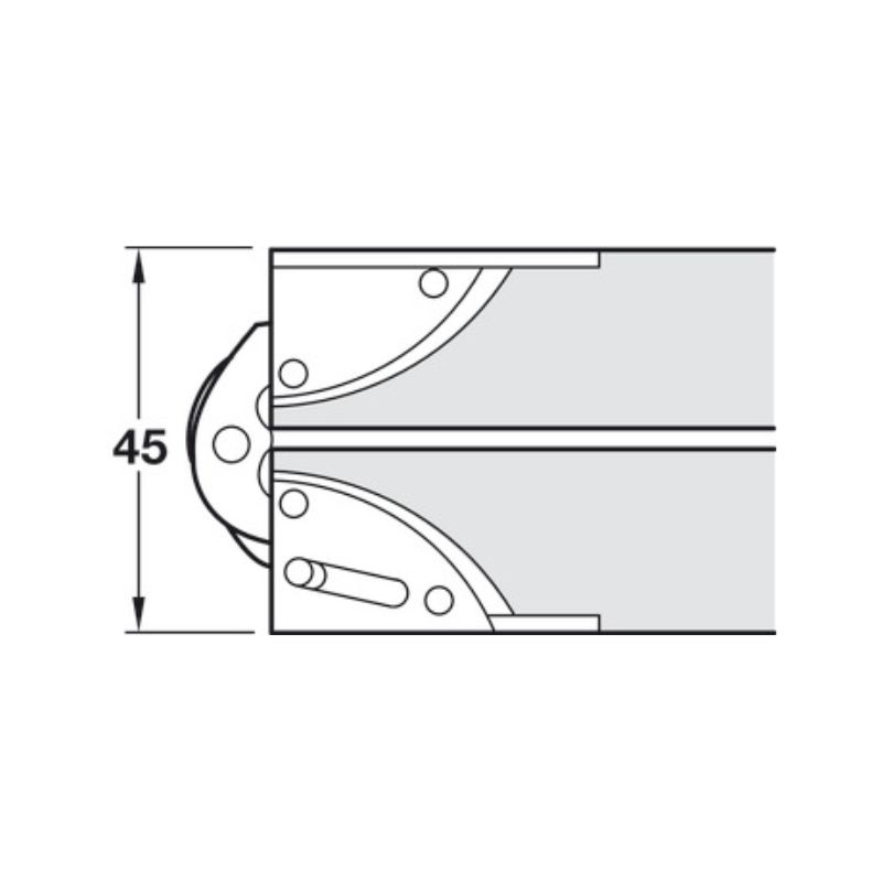 Thông số bản lề gập cho bàn Hafele 341.30.546 Thông số bản lề gập cho bàn Hafele 341.30.546