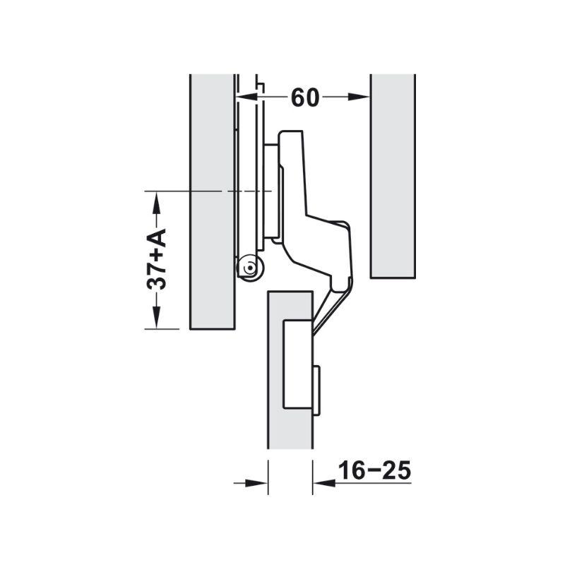 Thông số bản lề lọt lòng giảm chấn Hafele 408.00.404 Thông số bản lề lọt lòng giảm chấn Hafele 408.00.404
