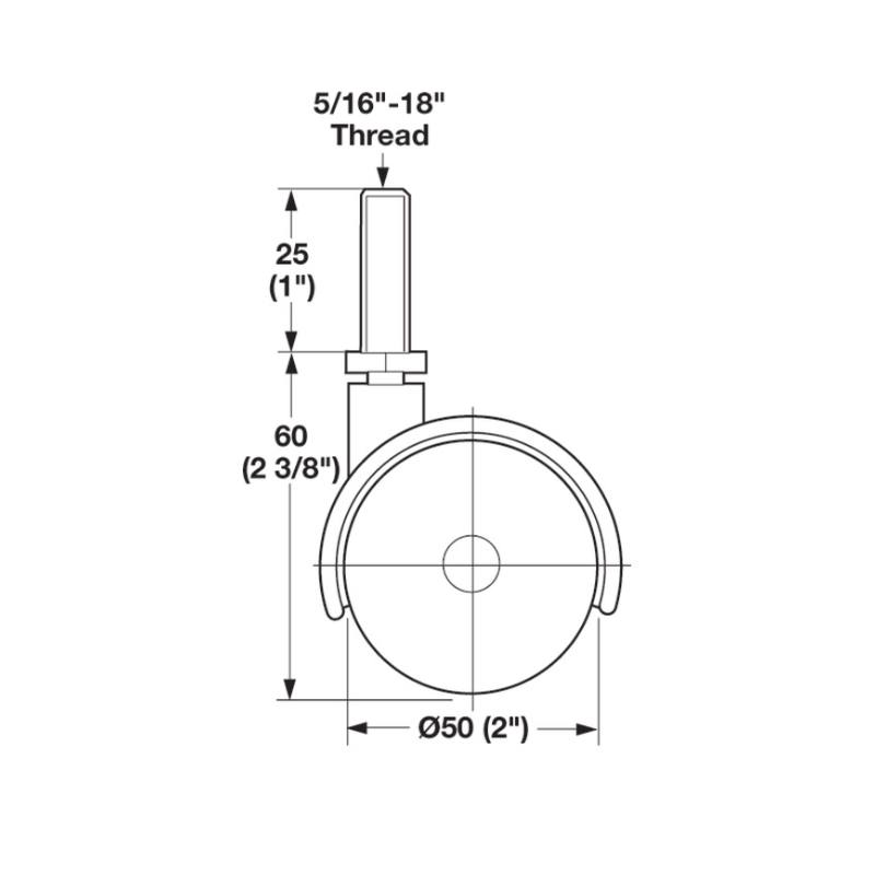Thông số Bánh xe đôi Hafele 660.05.353 Thông số Bánh xe đôi Hafele 660.05.353