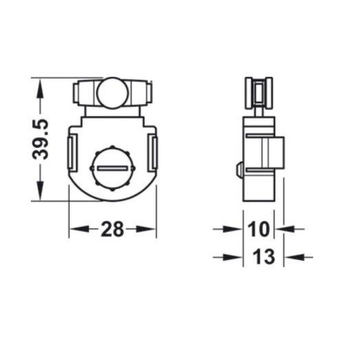 Bánh xe F-Line11 12A Hafele 404.73.321 4 Thông số bánh xe F-Line11 12A Hafele 404.73.321