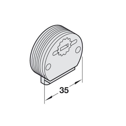 Thông số bánh xe trượt dưới Hafele 404.20.340