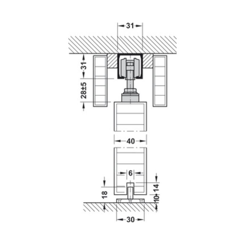 Thông số bánh xe trượt Hafele 941.02.011 Thông số bánh xe trượt Hafele 941.02.011