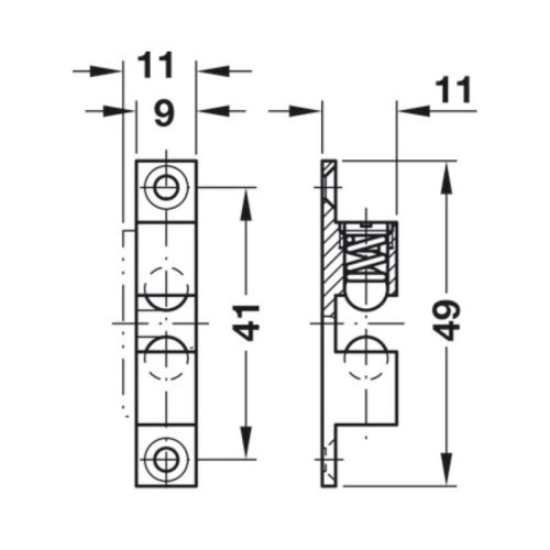 Thông số Bas cầu hai khớp sử dụng vít bắt Hafele 244.20.015