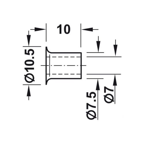 Thông số Bas chốt đỡ kệ Hafele 282.50.508