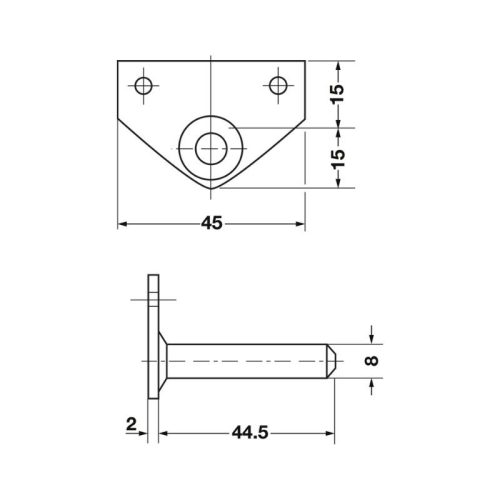 Thông số Bas đỡ bàn Hafele 642.48.514