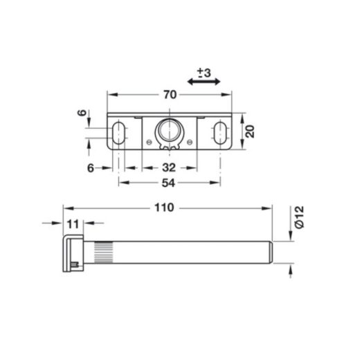 Thông số Bas đỡ kệ Hafele 283.33.904