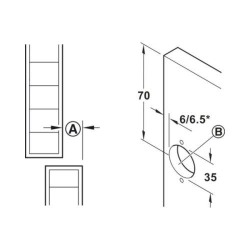 Bộ cửa trượt xoay bằng gỗ Hafele 408.07.501 5 Thông số bộ cửa trượt xoay bằng gỗ Hafele 408.07.501