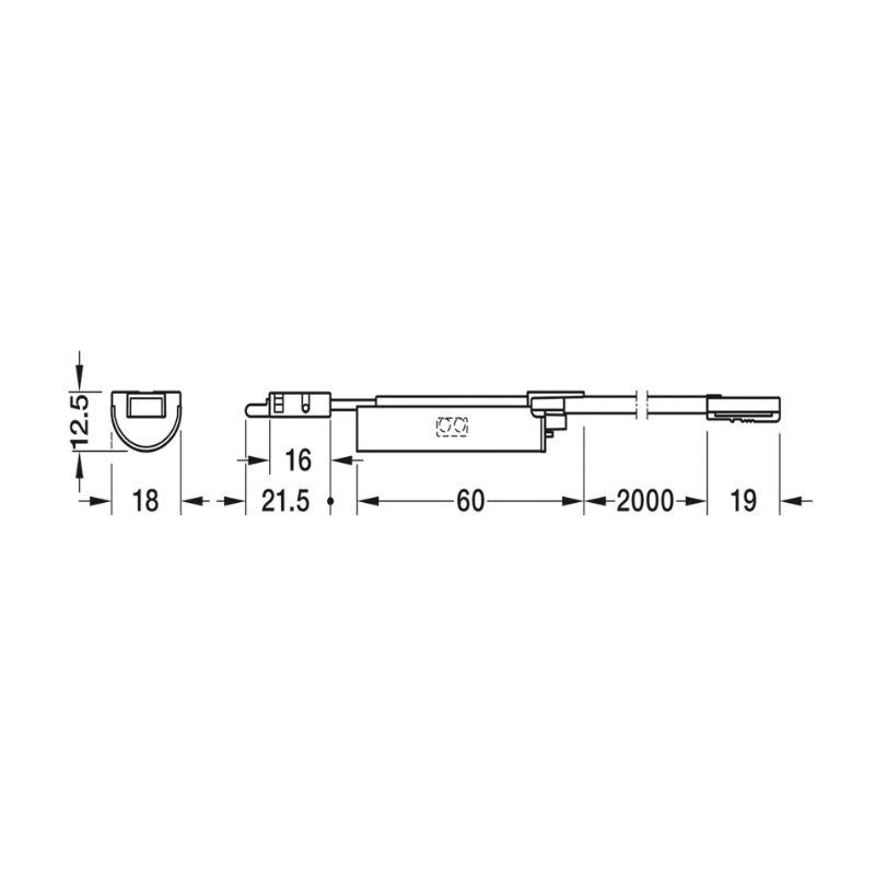 Thông số cảm biến cửa cho thanh dẫn đèn 24V Hafele 833.89.253 Thông số cảm biến cửa cho thanh dẫn đèn 24V Hafele 833.89.253