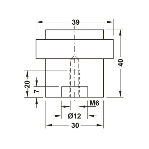 Thông số chặn cửa gắn sàn Hafele 937.56.433