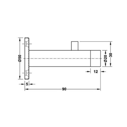 Thông số chặn cửa gắn tường màu đen Hafele 937.13.553