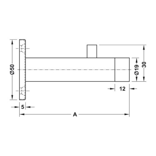 Thông số chặn cửa màu inox mờ Hafele 937.12.800