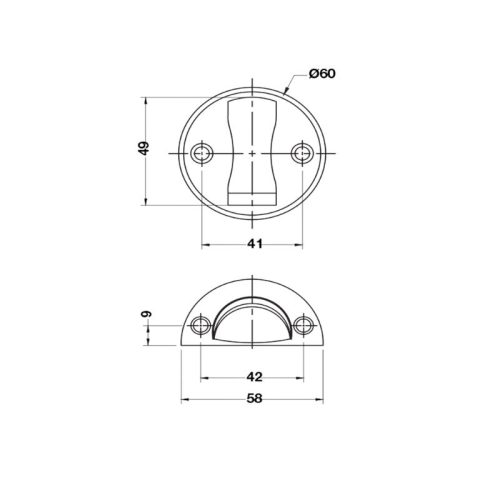Thông số chặn cửa nam châm Hafele 938.30.031