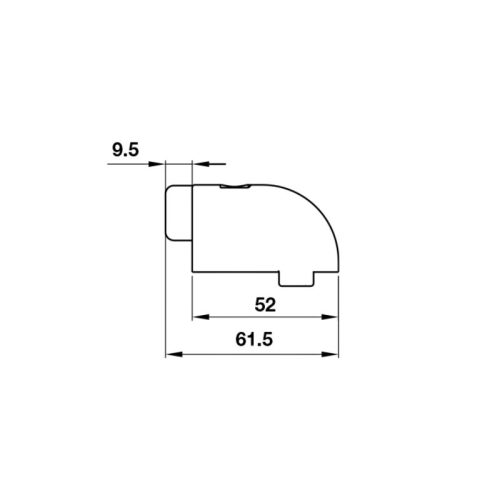 Thông số chặn cửa trượt nhôm Hafele 926.98.799