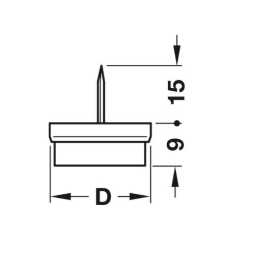 Chân đế nỉ Hafele 650.21.124 1 Thông số Chân đế nỉ Hafele 650.21.124