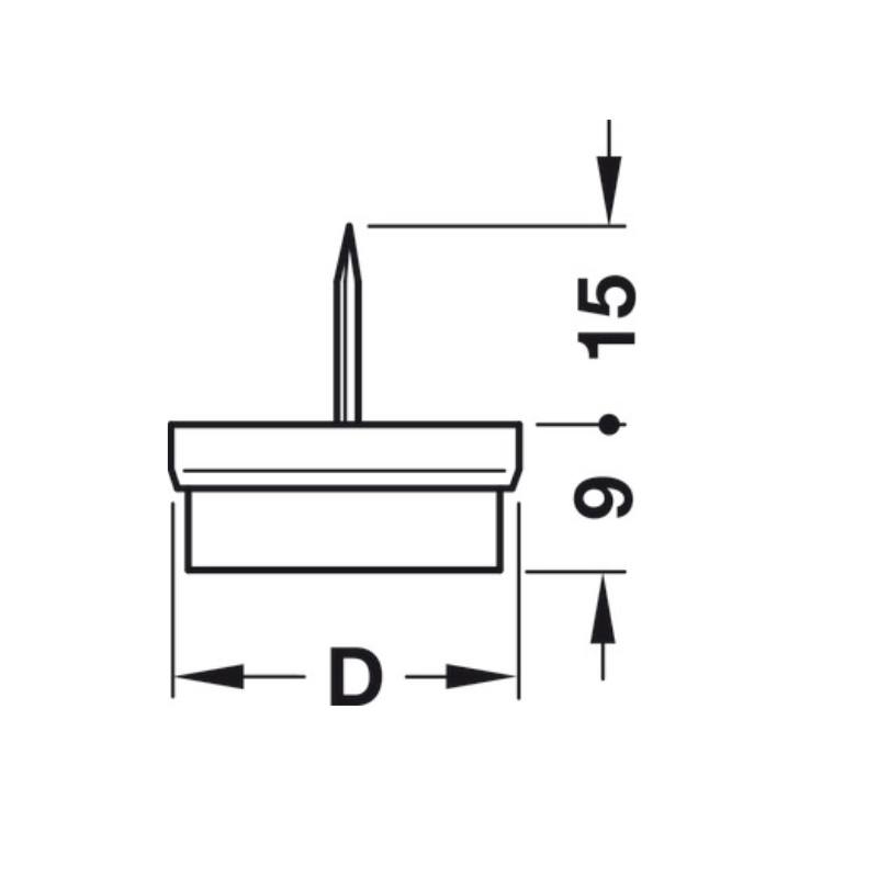 Thông số Chân đế nỉ Hafele 650.21.124 Thông số Chân đế nỉ Hafele 650.21.124