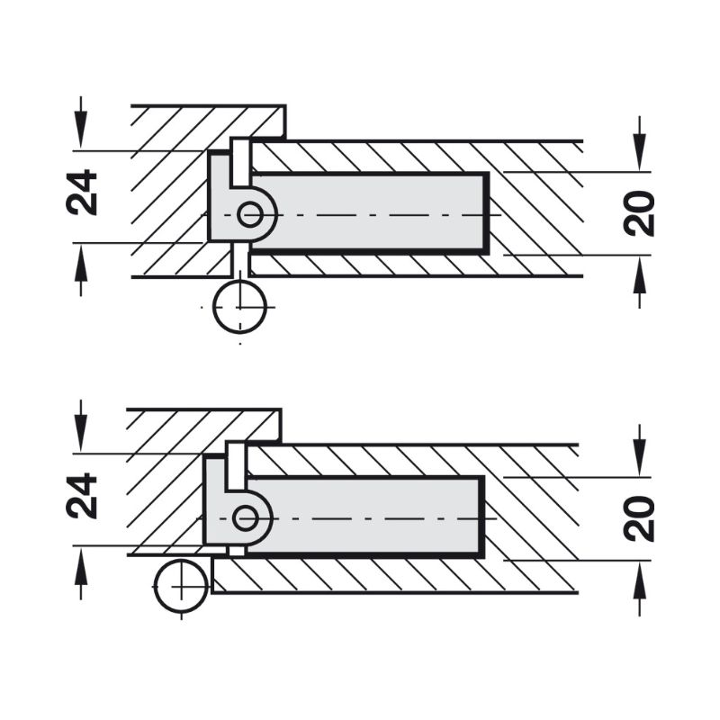 Thông số chi tiết thiết bị đóng cửa tự động Hafele 931.24.010 Thông số chi tiết thiết bị đóng cửa tự động Hafele 931.24.010