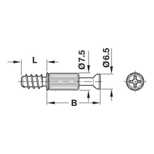 Thông số chốt liên kết Minifix S200 B24/5/11 Hafele 262.27.679
