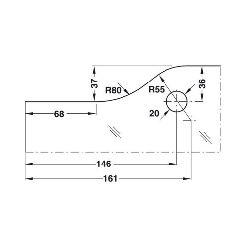 Thông số chung kẹp kính trên Hafele 981.00.011