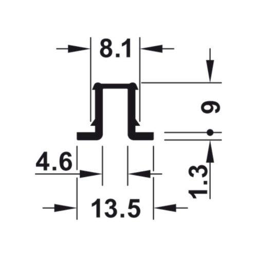 Ray trượt F-Line11 12A Hafele 404.71.801 3 Thông số chung ray trượt F-Line11 12A Hafele 404.71.801