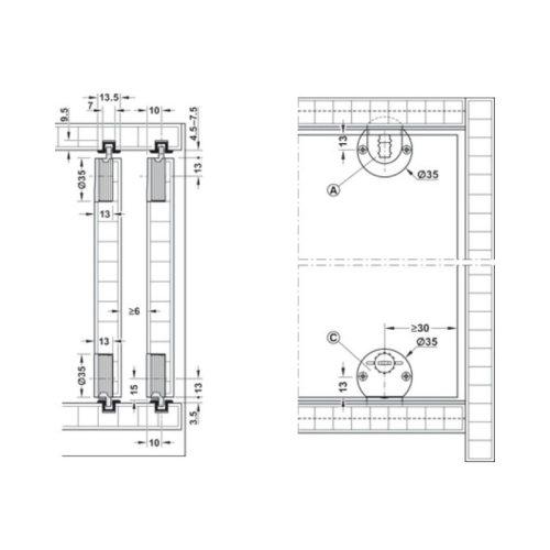 Dẫn hướng Slido Classic 20IF K Hafele 404.19.320 5 Thông số dẫn hướng Slido Classic 20IF K Hafele 404.19.320