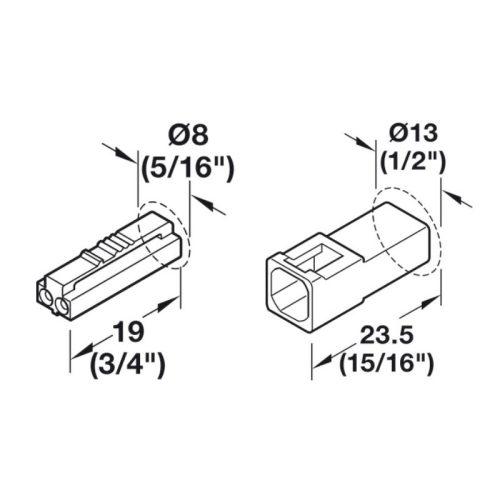 Dây dẫn nối dài Hafele 833.95.873 2 Thông số dây dẫn nối dài Hafele 833.95.873