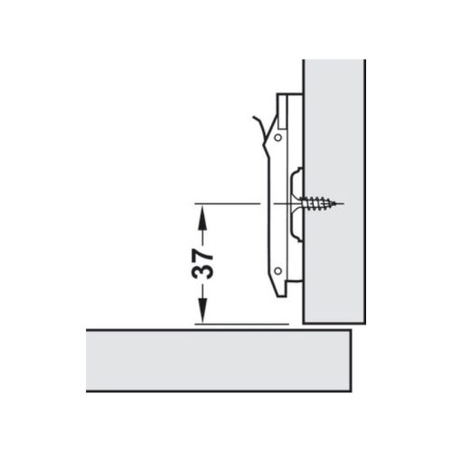 Thông số đế bản lề chữ thập Hafele 329.71.500