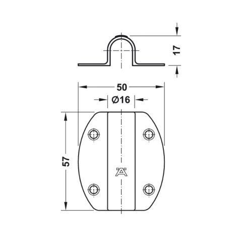 Đế cho công tắc cửa Hafele 833.89.048 3 Thông số đế cho công tắc cửa Hafele 833.89.048