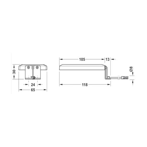 Thông số đèn led chiếu lắp nổi 12V Hafele 833.74.160