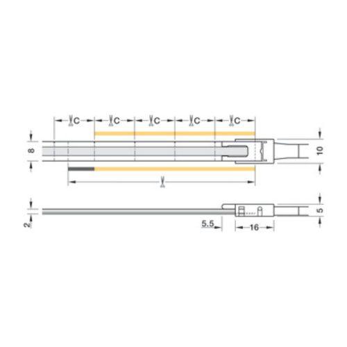 Đèn LED dây COB 24V Hafele 833.75.311 4 Thông số đèn LED dây COB 24V Hafele 833.75.311