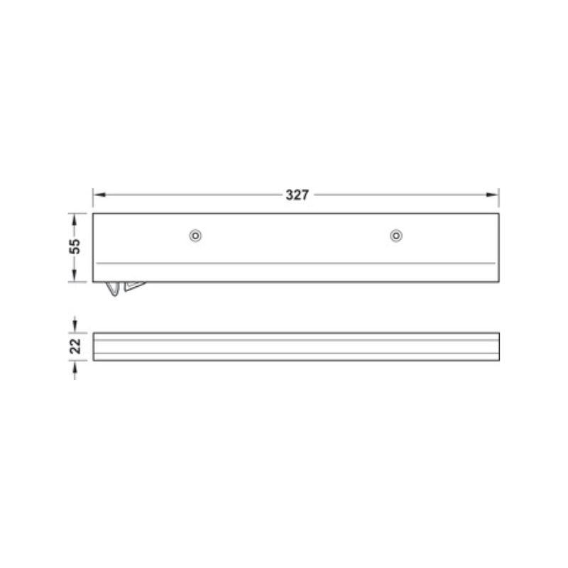 Thông số hộp giảm chấn cho cửa trượt Hafele 405.11.107 Thông số hộp giảm chấn cho cửa trượt Hafele 405.11.107